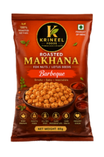 Krineel P889S Handpicked Raw Makhana - Barbeque Flavor | Premium Roasted Fox Nuts | Healthy Snack