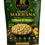 Krineel P889S Handpicked Raw Makhana - Cheese & Herbs Flavor | Premium Roasted Fox Nuts